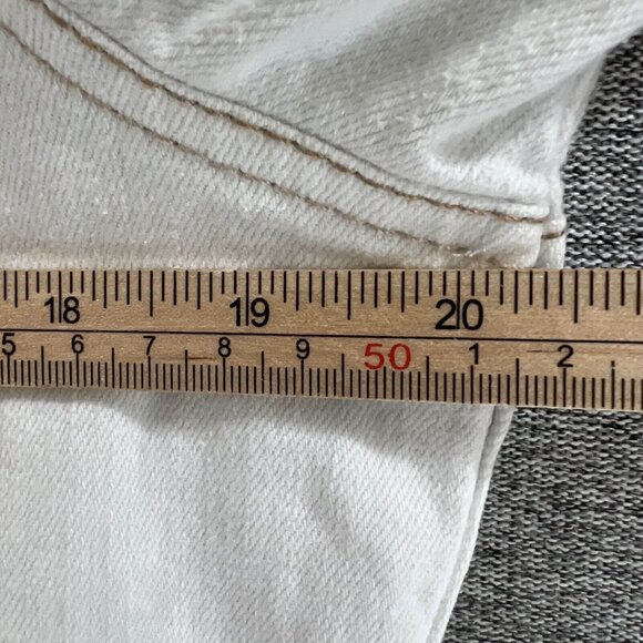 Eddie Bauer Jean Jacket Womens Size L White Button Up Cotton Blend Casual Denim - Picture 6 of 16